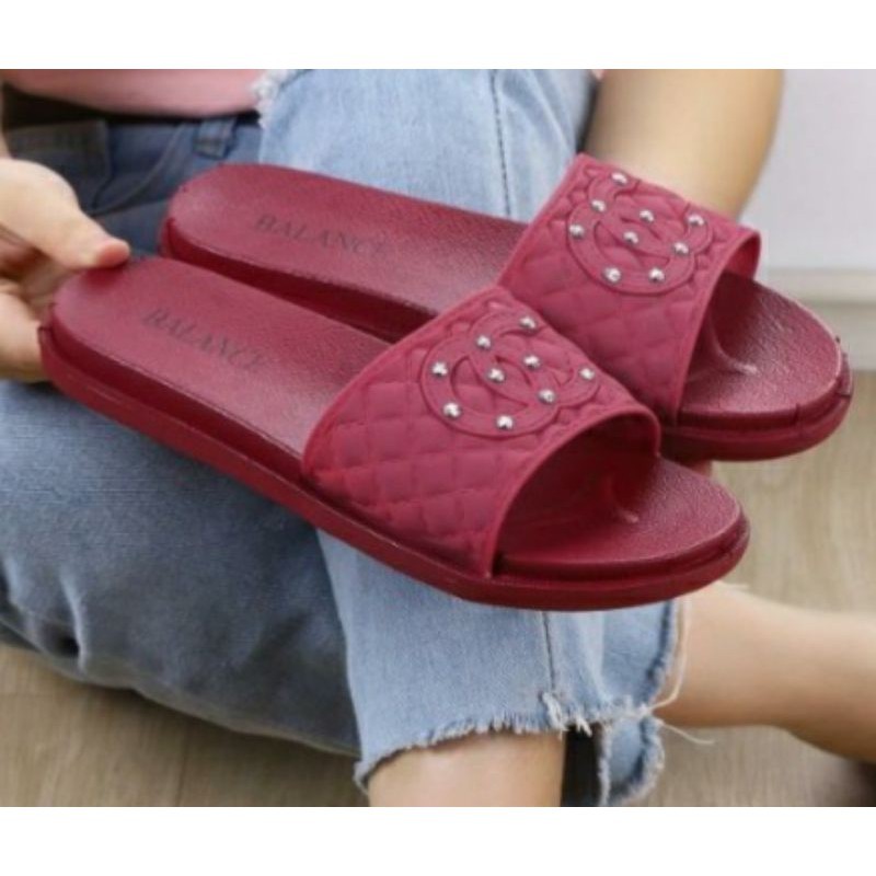 SANDAL BALANCE selop wanita sandal selop karet perempuan sandal selop karet cewek anti slip bahan ka