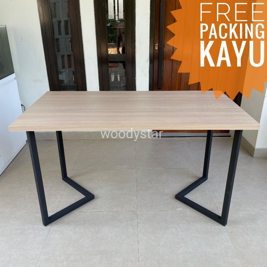 MB01 Meja kerja gaming rias kamar kaki besi holo minimalis murah Jepara