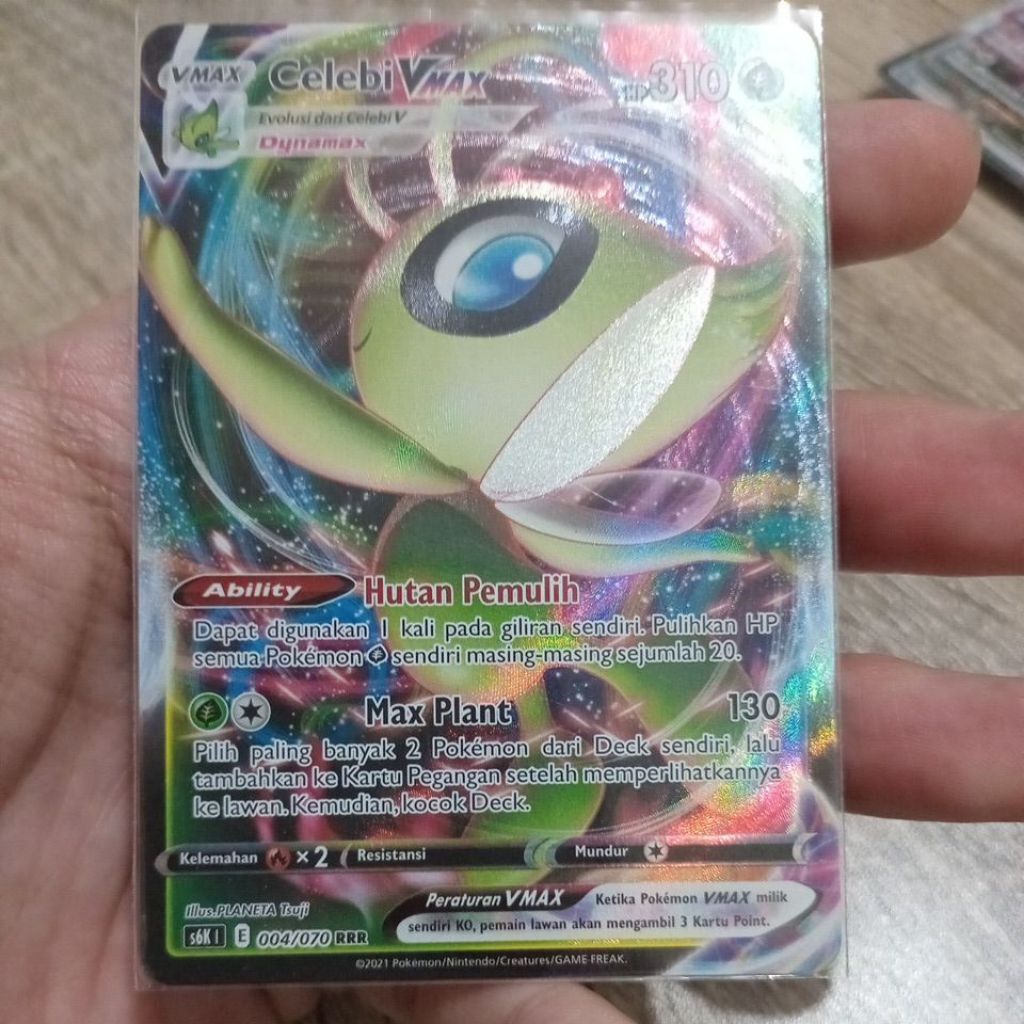 KARTU POKEMON CELEBI VMAX RRR INDONESIA HOLO