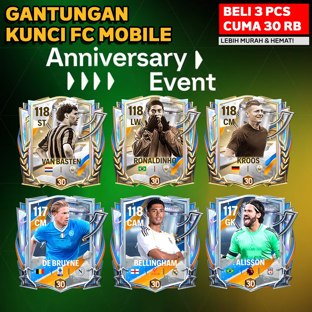 [PROMO] Gantungan Kunci Pemain Bola Gantungan Kunci FC Mobile Anniversary Ganci Keychain Akrilik Aks
