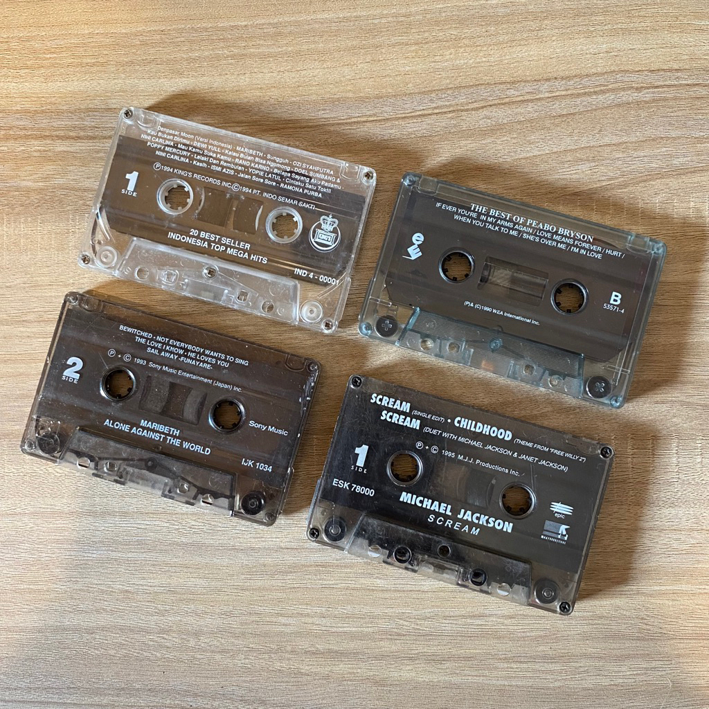 KASET PITA TANPA COVER ( PAKET 4 KASET )