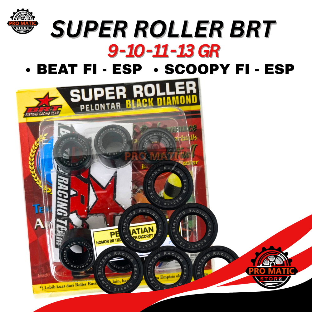 Roller BRT Beat Scoopy Esp 9,10,11,13 gram Roller Racing Original BRT