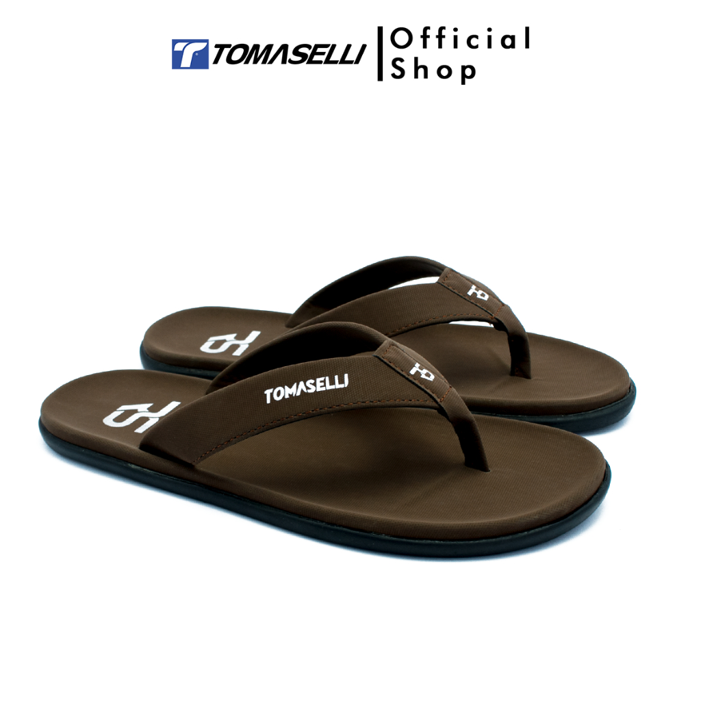 Tomaselli - Sandal Jepit Pria Cowok Kekinian RS Vittoria Brown