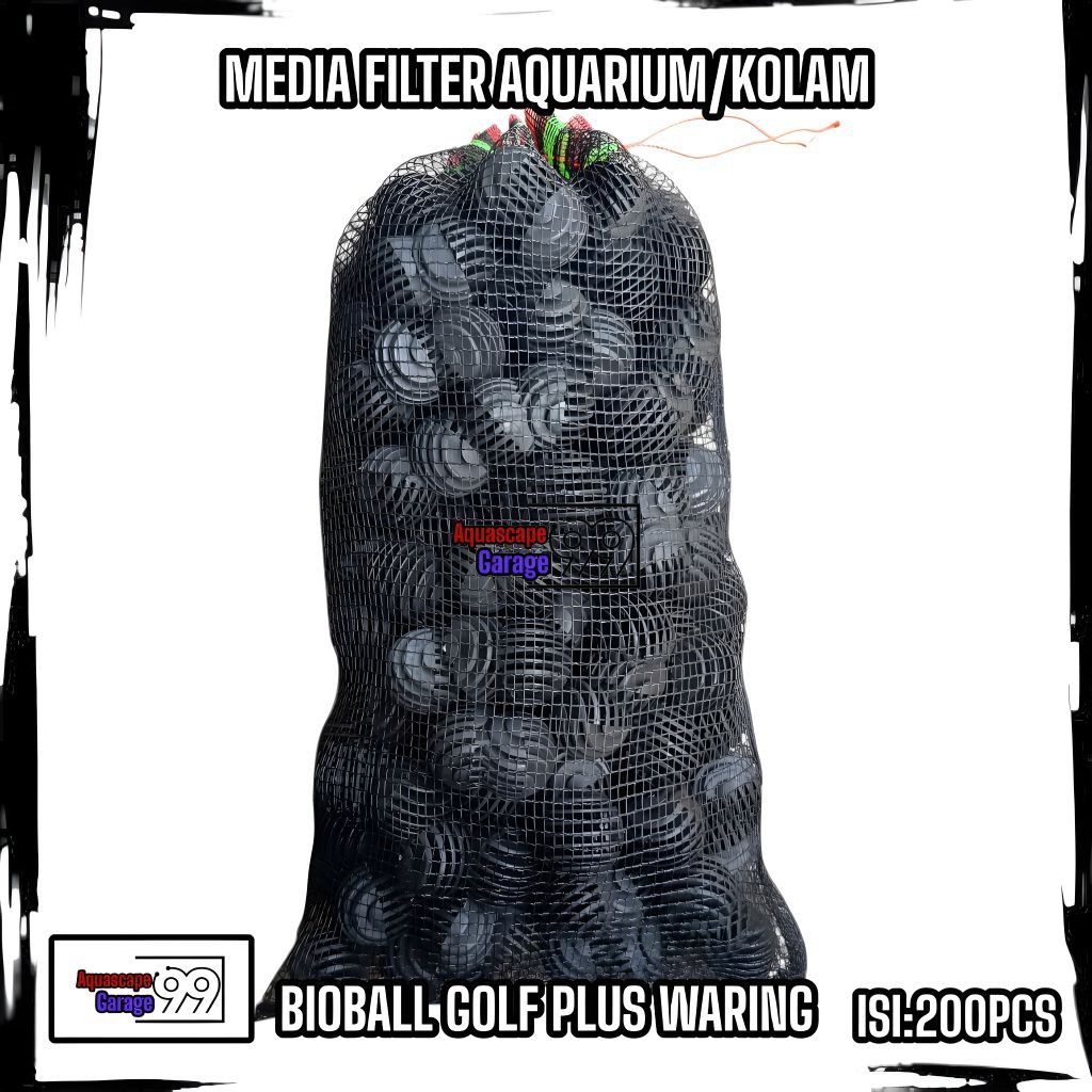 BIOBALL FILTER KOLAM AQUARIUM Per Paket isi 200pcs plus waring / bioball golf/ media filter aquarium
