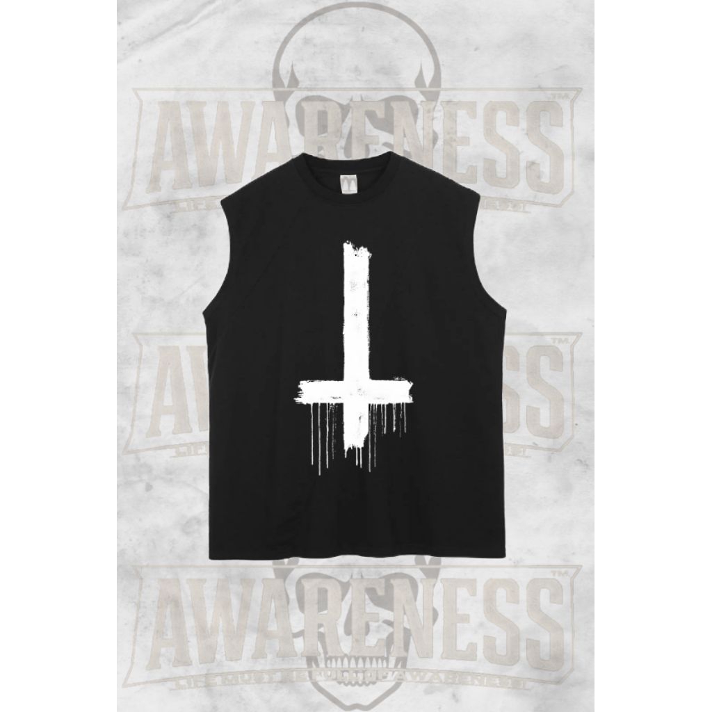 AWARENESS- Tshirt singlet lekbong pria kekinian SALB pth hitam keren