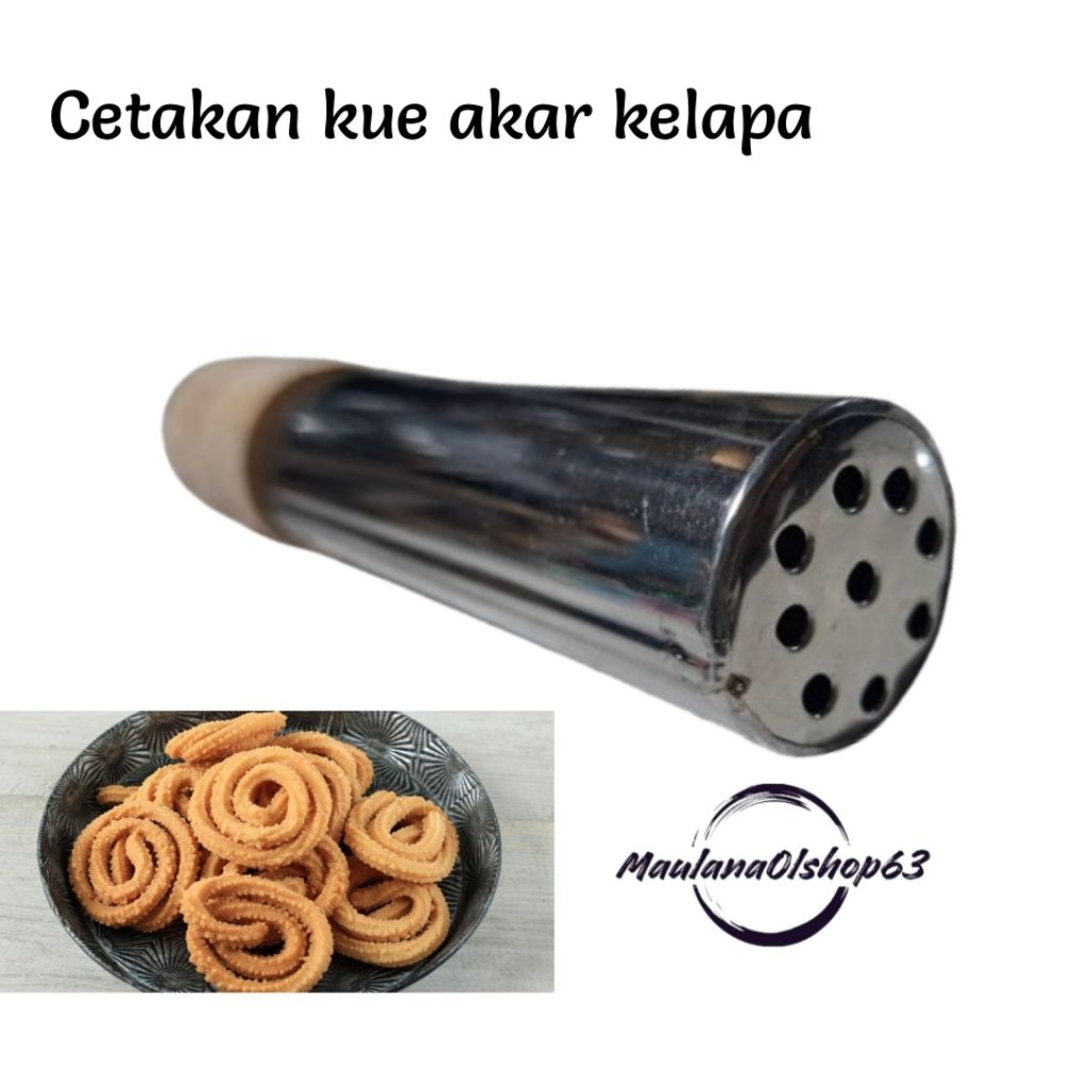Cetakan kue akar kelapa/Cetakan kue akar kelapa bahan stainlees+kayu