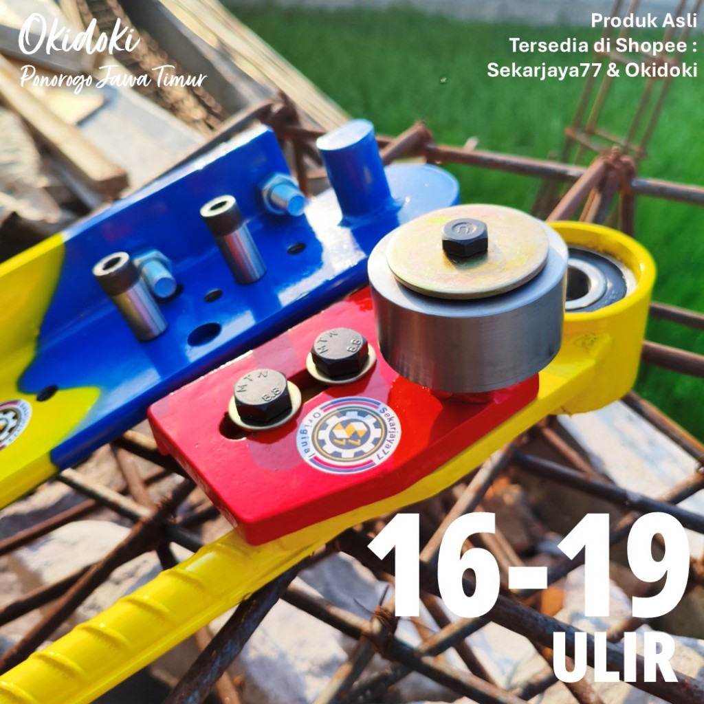 OKIDOKI Bending Besi Alat Bekuk Besi Beton Ulir 13 mm 16 mm 19 mm Ulir Sekarjaya77 OK0819c09