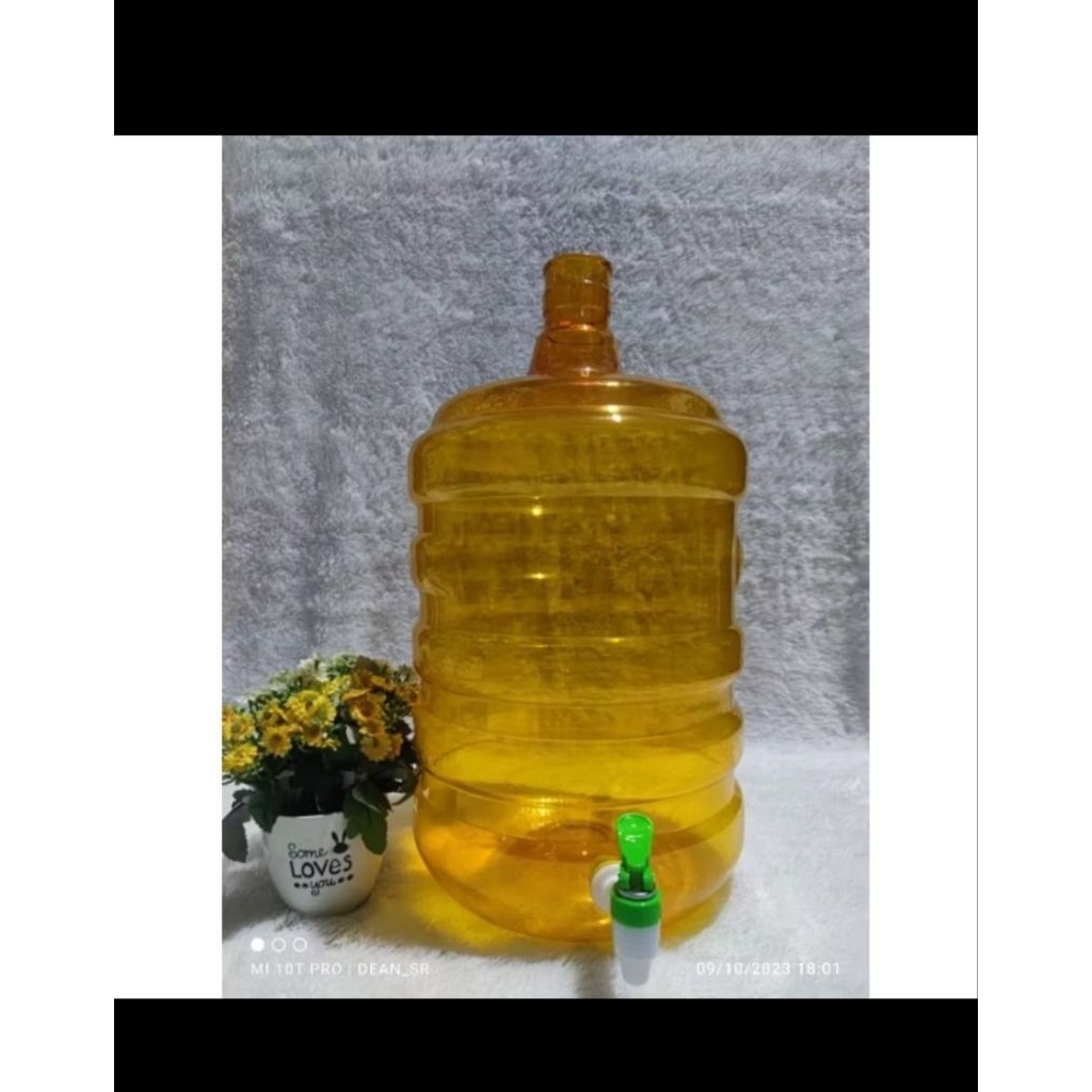 galon air kuning pakai kran 19 liter