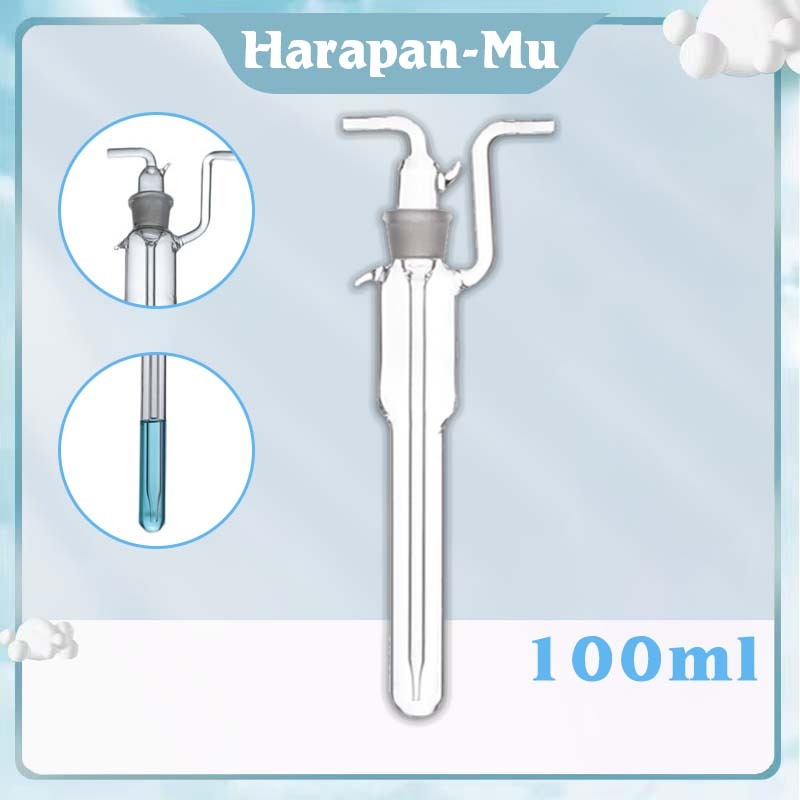 Gas Washing Bottle Laboratorium 100ml Pyrex / Botol Cuci Pyrex