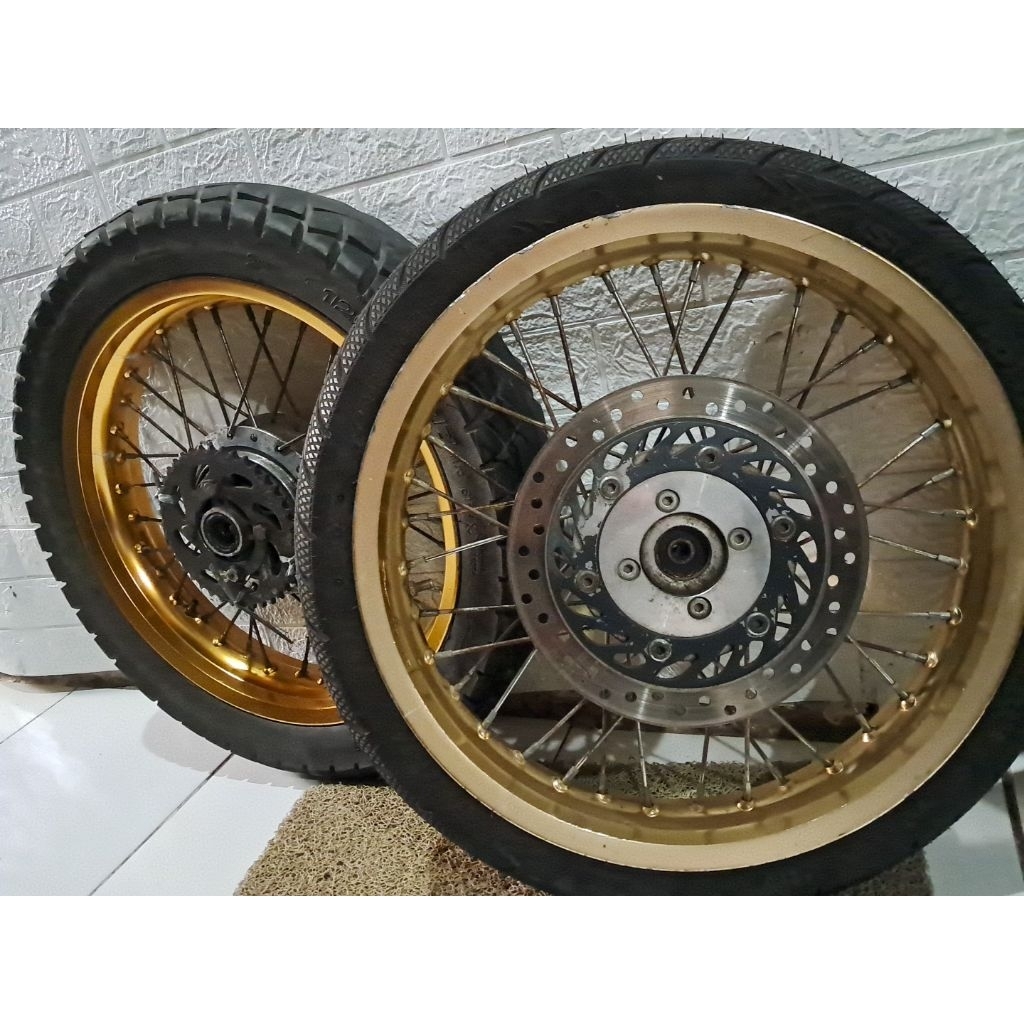 Velg jari set Tiger Megapro mega pro gl cb custom japstyle caferacer dll pelek jari tromol plus disc