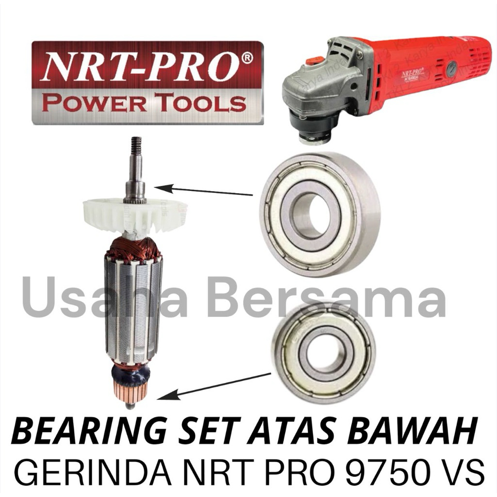 BEARING SET GERINDA 9750VS NRT PRO BEARING ATAS BAWAH NRT 9750 GERINDA NRT PRO 9750 VS HD