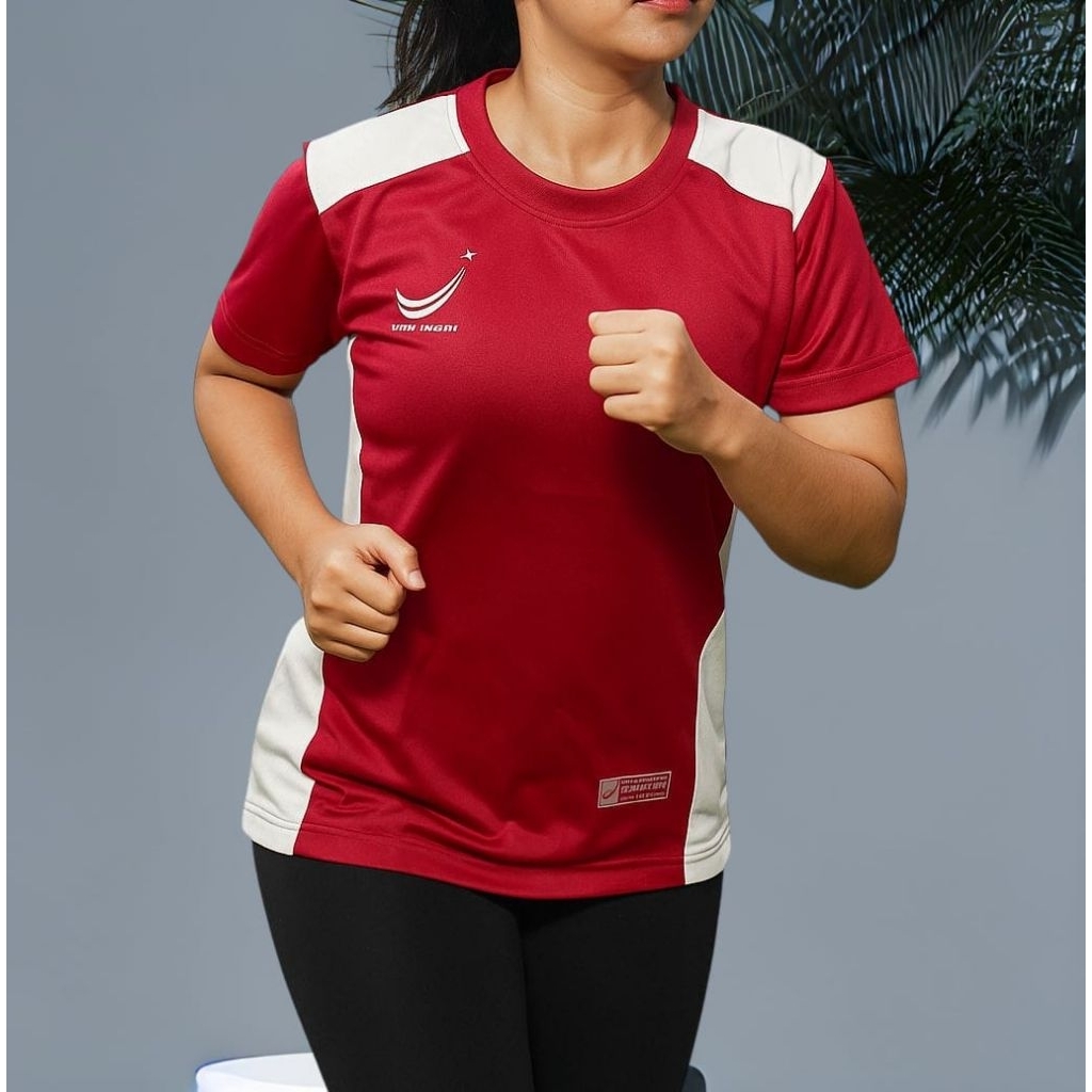atasan baju kaos Jersey wanita remaja dewasa cocok buat olahraga senam joging aerobik gym zumba voll