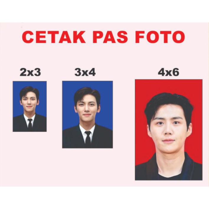 Cetak foto/pas foto/foto 2x3, 3x4, 4x6 (bahan Photo Paper Glossy & Silky)
