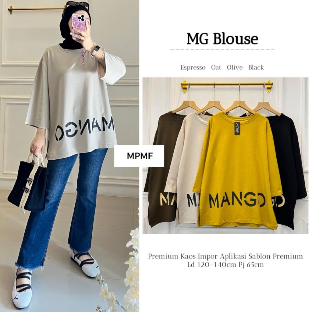 Mpmf - MG Blouse Wanita • Premium Kaos Import Aplikasi Sablon Premium
