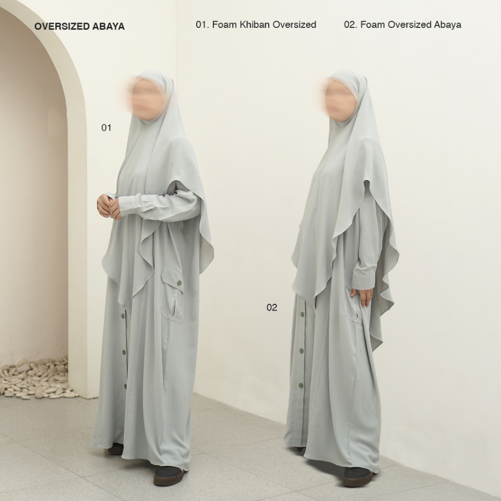 Ummaira Abaya - Khimar Bandana Oversized Syari Premium Jumbo Anti UV – Adem Stylish Casual