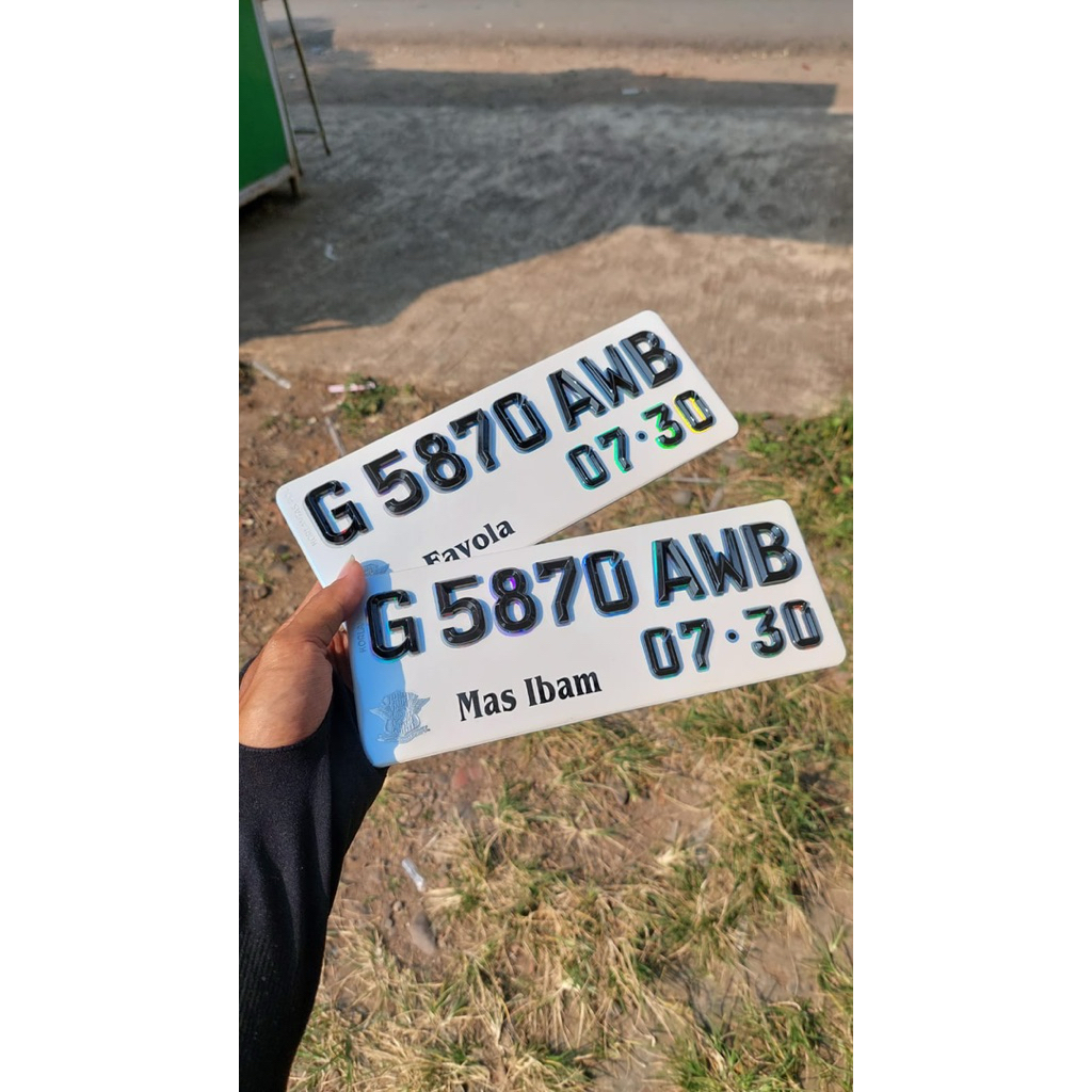 PLAT NOMOR MOTOR  TIMBUL CROME ORI FREE CUSTOM NAMA