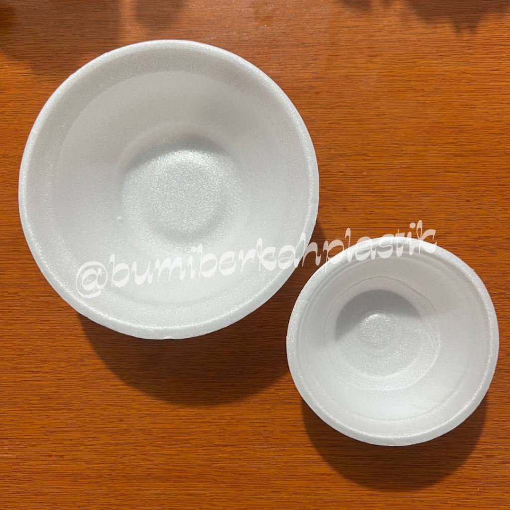 Mangkok Gabus Sekali Pakai / Mangkok Styrofoam Putih