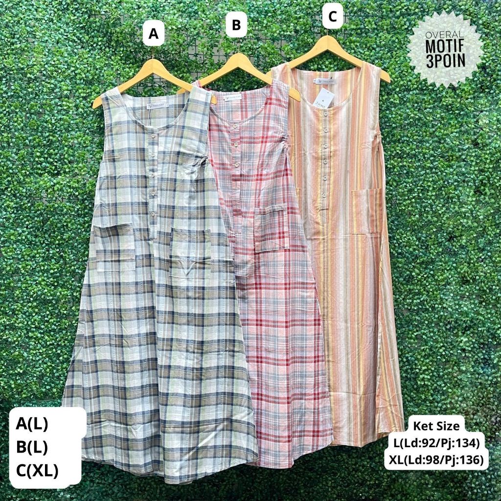 OVERAL DEWASA MOTIF 3 POINT ORIGINAL