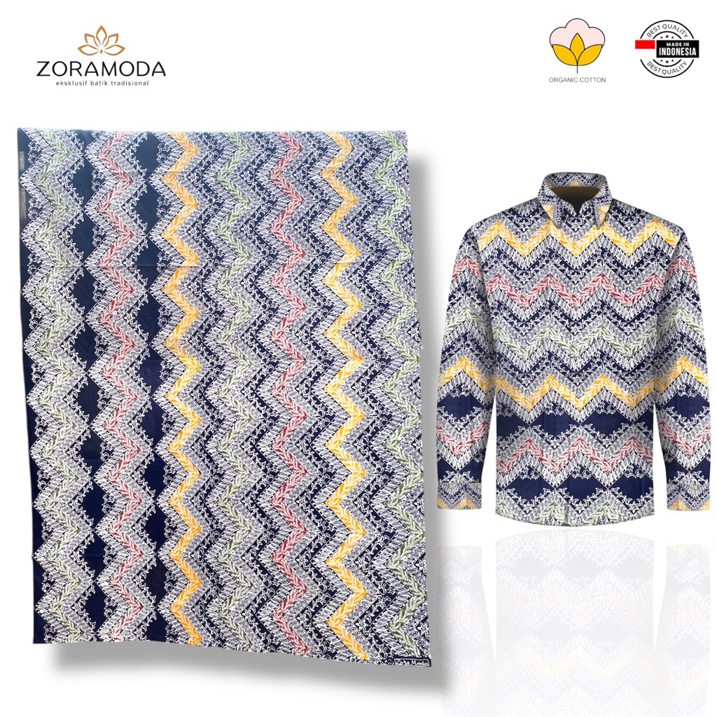 kain batik cap pekalongan warna navy / kain batik navy bahan katun