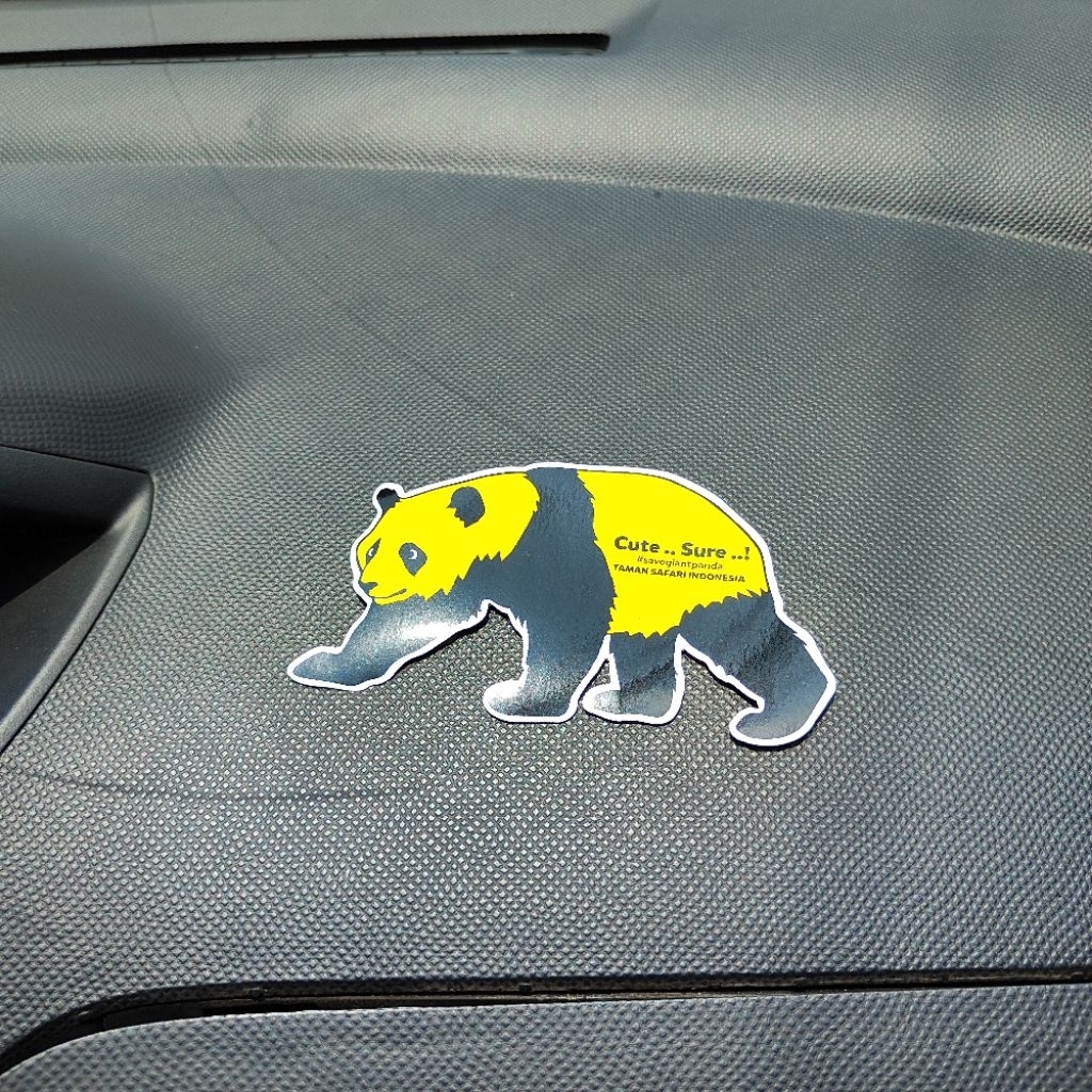 Stiker Panda Taman Safari Asli (Original)