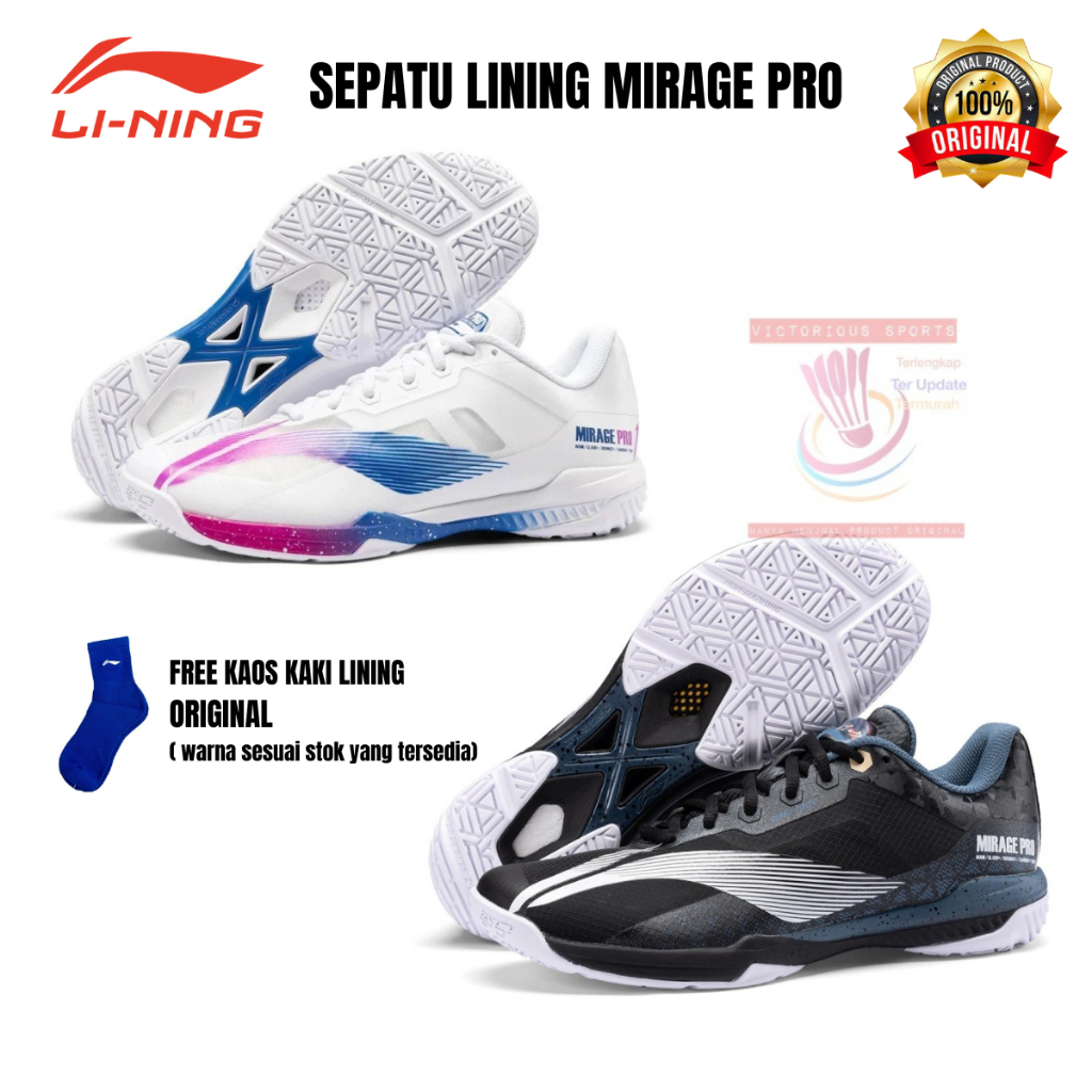 SEPATU LINING BULUTANGKIS BADMINTON LINING MIRAGE PRO ORIGINAL