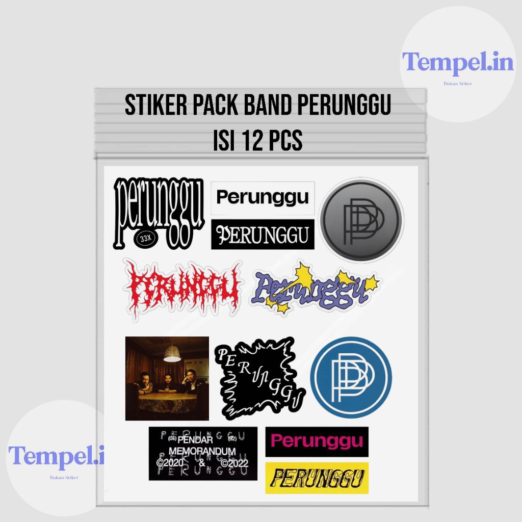 STICKER PACK BAND PERUNGGU ISI 12 PCS
