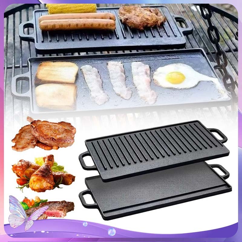 BBQ Square Pan Gril Pan Anti Lengket Multi Grill Pan Panggangan Wajan Panggangan Bbq Grill
