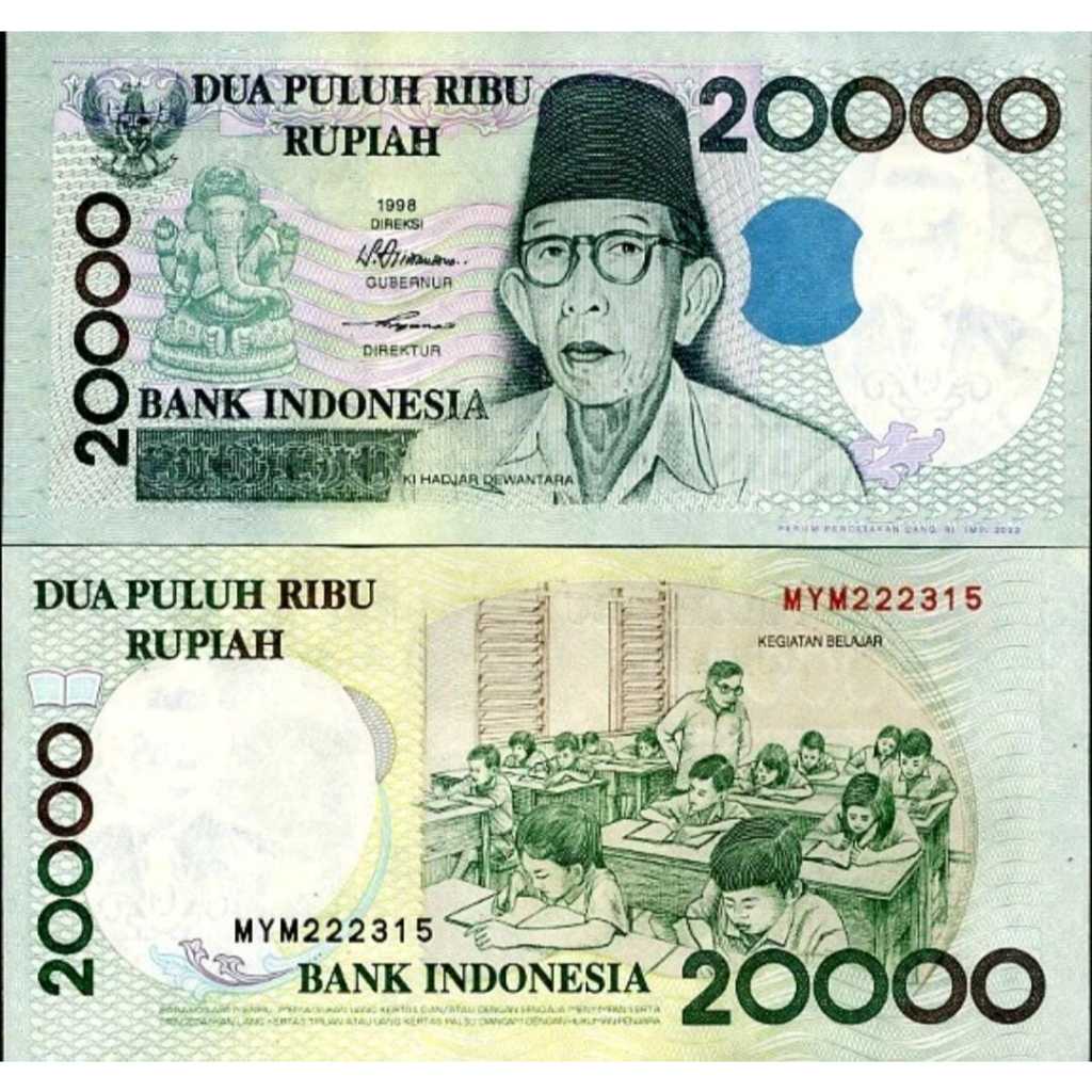 Indonesia 20000 Rupiah "ki Hajar Dewantara" UNC-ORIGINAL 100%