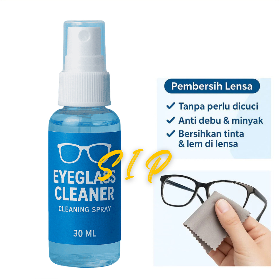 Cleaner Kacamata Spray Isi 30 ml Efektif Merawat Lensa Kacamata Mahal, Lensa Jernih Penglihatan