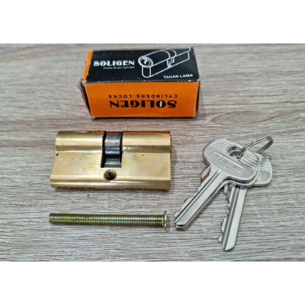 Silinder Kunci Pintu Kuningan Soligen