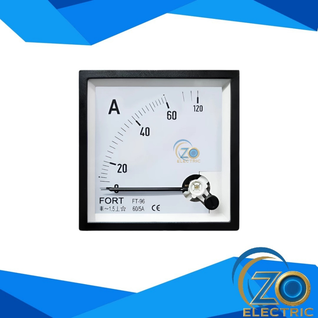 FORT Ampere Meter 60/5A 96 x 96 / Panel Meter 60A Via CT FT-96