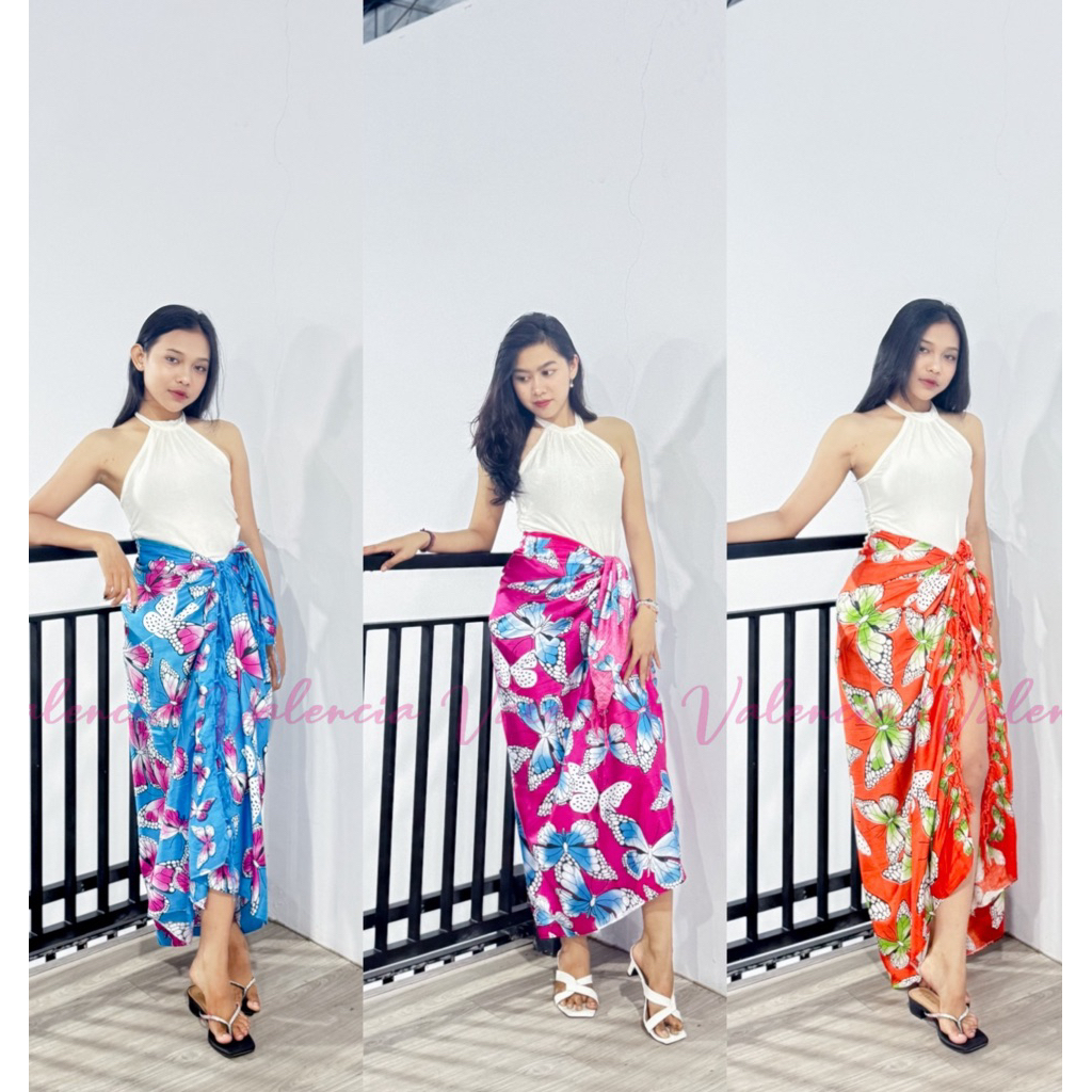 VALENCIA • MOTIF KUPU KUPU KAIN PANTAI RUMBAI • SARUNG BALI • KAIN PANTAI BALI • SARUNG PANTAI