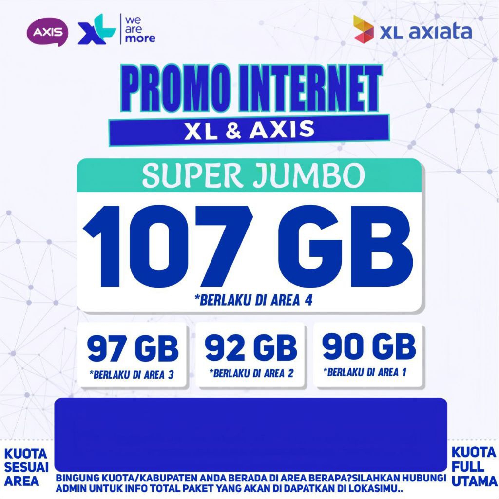 TEMBAK PAKETDATA 107GB XL & AXIS TERMURAH 