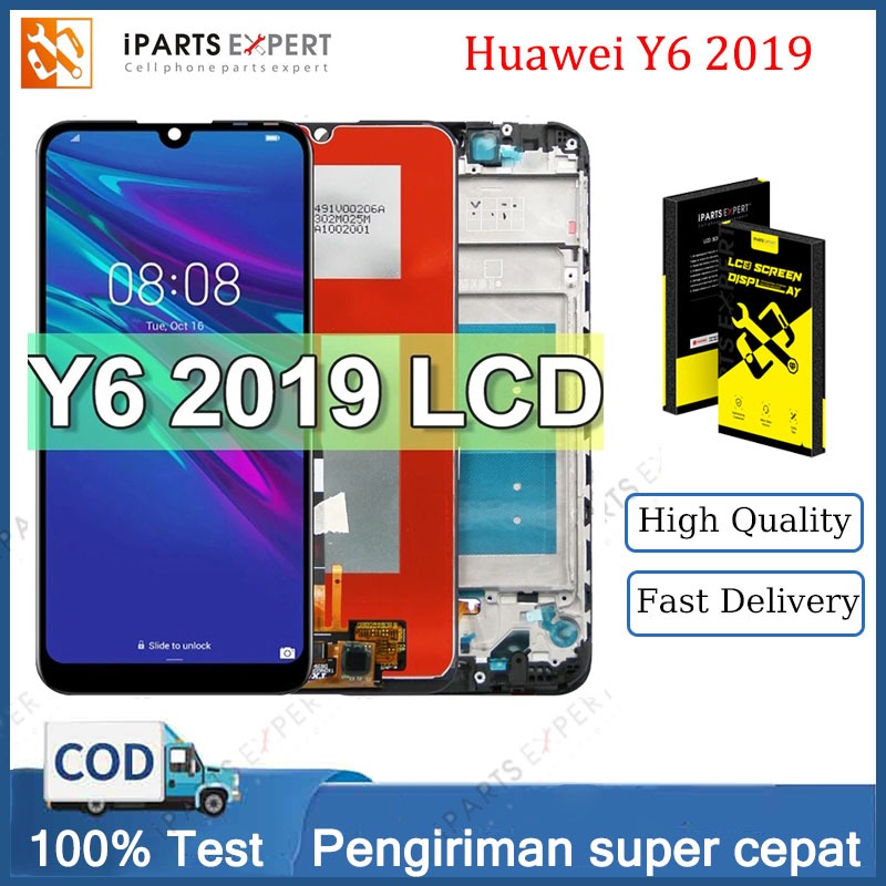 IPARTSEXPERT Original LCD For Huawei Y6 2019/Y6 Pro 2019/Y6 Prime 2019 Tampilan Pengganti Layar Sent
