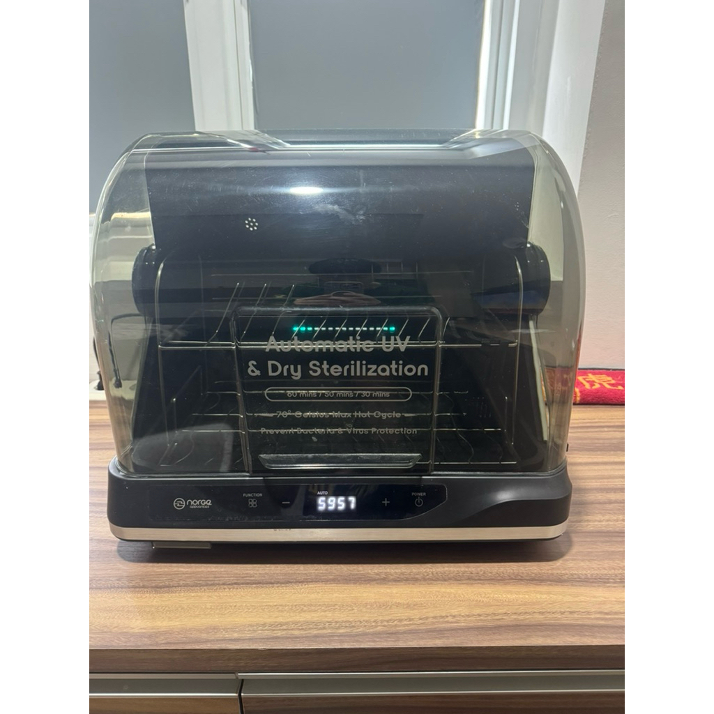 norge 4 in 1 table top uv dish dryer 52L 350w ngdd52uv black sterilizer rak piring pengering piring 