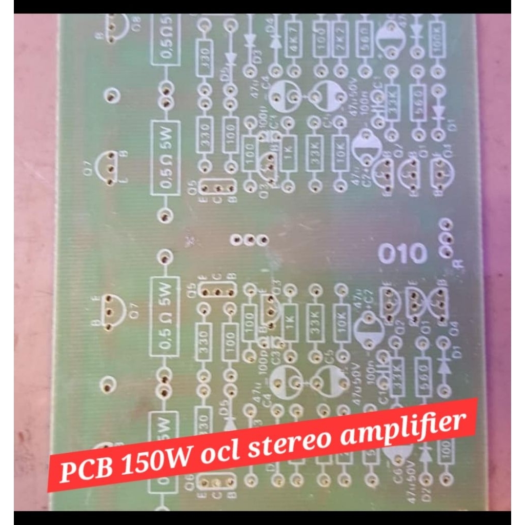 pcb 150w stereo ocl amplifier