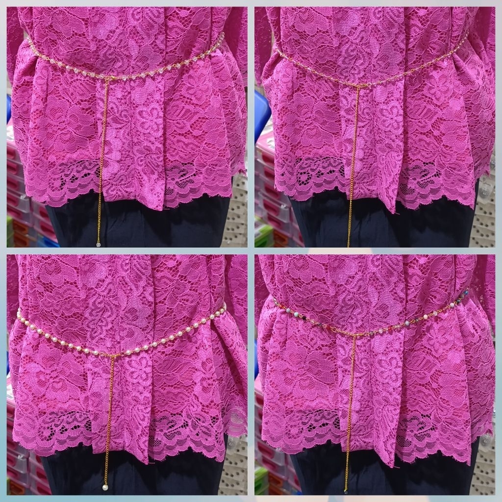 ikat pinggang rantai ikat pinggang mutiara