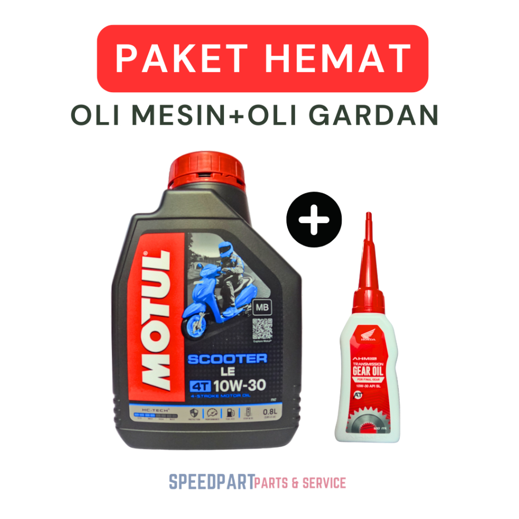 Paket Oli Matic Motul Original Scooter LE 0.8 Liter + Gear Oil 120ml Untuk Vario Beat PCX Scoopy Nma