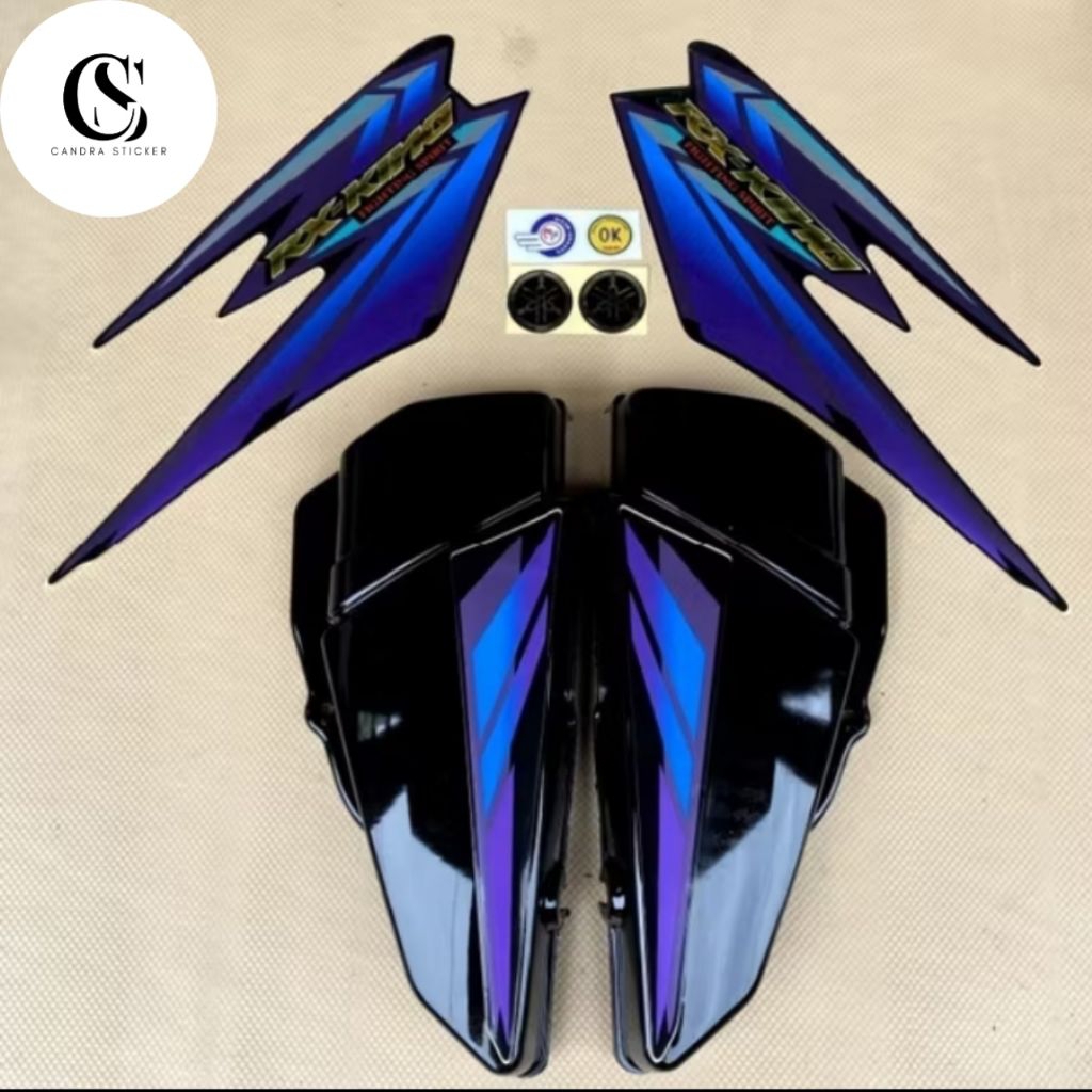 COVER BOX RX KING WARNA BIRU FULLSET STRIPING TAHUN 2002 TEPONG AKI RX KING BIRU BOX AKI RX KING