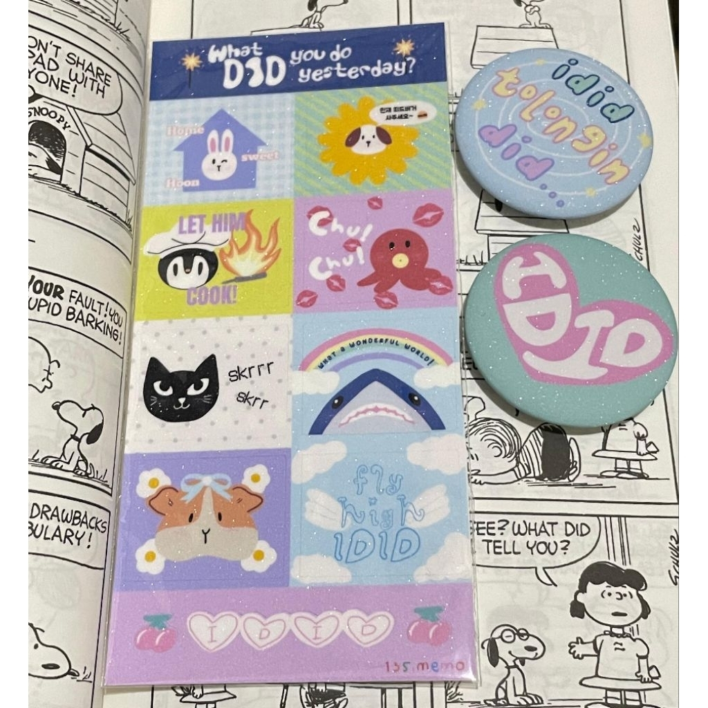 [READY] IDID Sticker Sheet, Button Pin