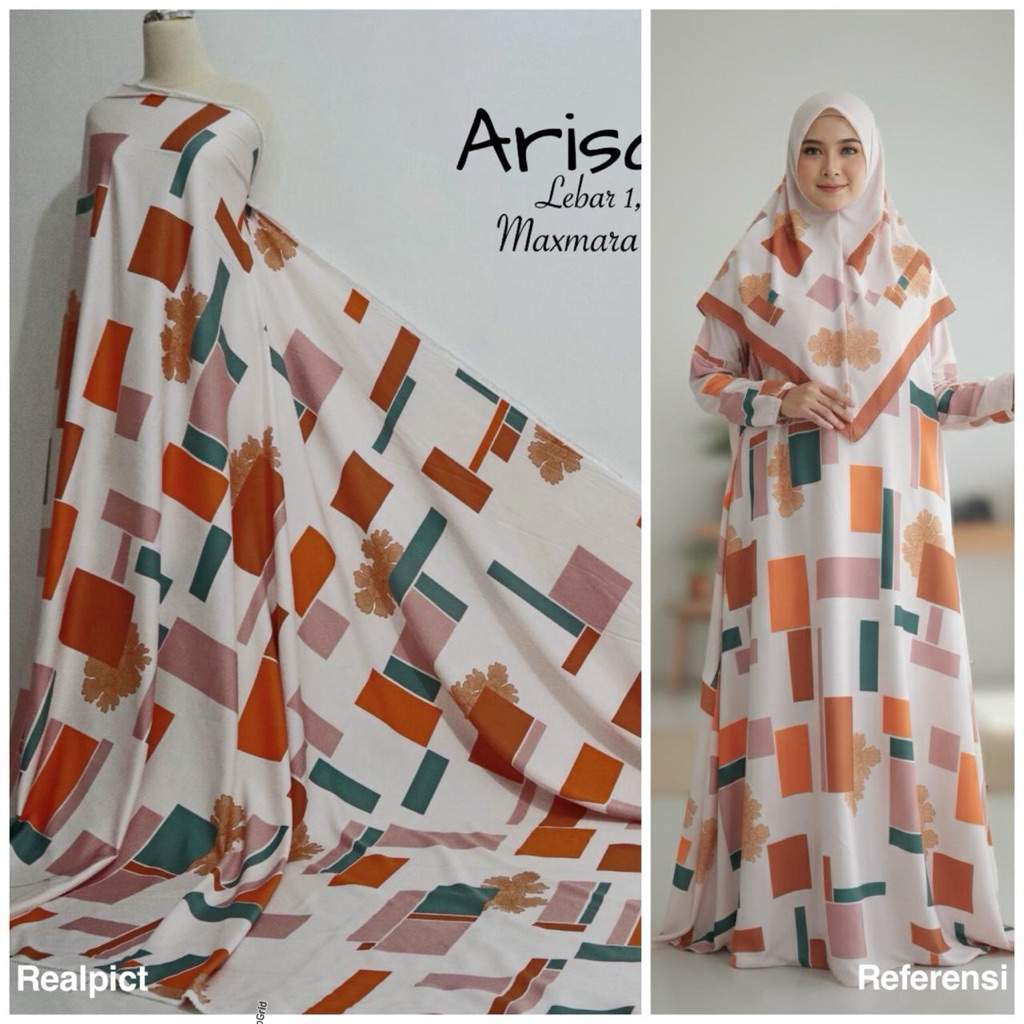 Bahan Kain Maxmara lux motif ARISA | Kain meteran