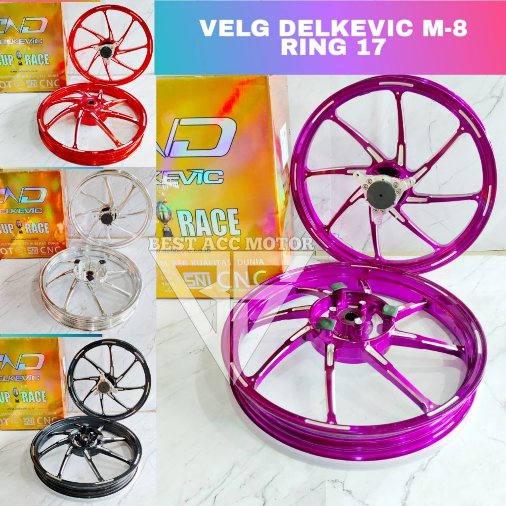 VELG DELKEVIC RING 17 NMAX OLD NMAX NEW AEROX 155 OLD NEW VELG DELKEVIC M8 RING 17
