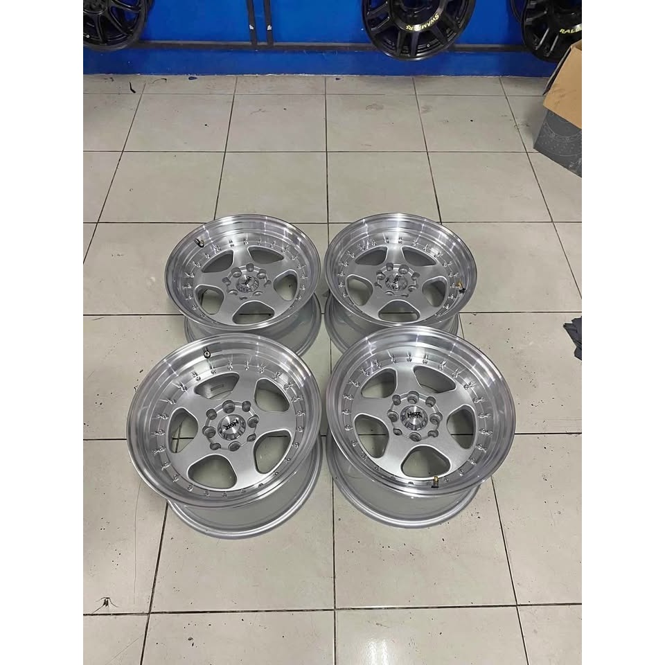 VELG BEKAS CELONG RING15 HSR BURN R15X8/9 PCD 4X100/114 ET20 LIKE NEW