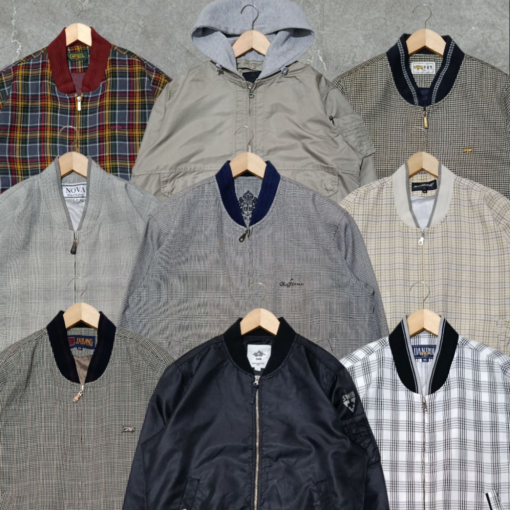 Jacket Kasual Bomber Pre-loved (Vintage Casual, Tartan, Boxy, Golf, Harrington) +adm 20%