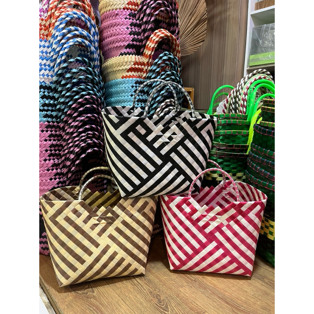 Tas anyam zebra/ tas anyam plastik/ tas anyam songgong