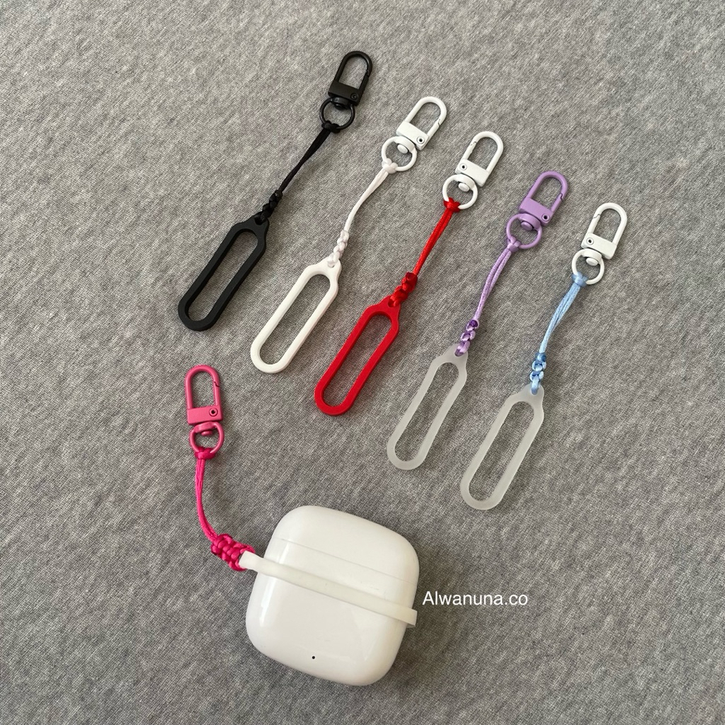 Tambahan ring rubber silicone silikon tws airpod gantungan sambungan untuk bagcharm keychain lanyard