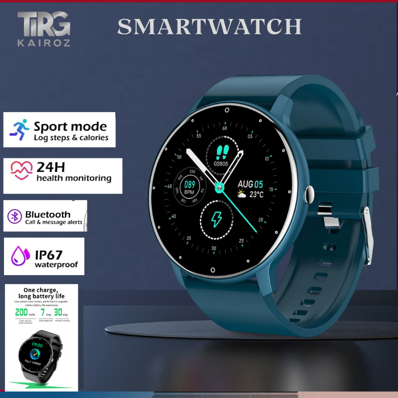 TIRG SmartWatch ZL02D Fitness Trackers Bluetooth Call Pedometer Music Heart Rate Monitor Jam Pintar