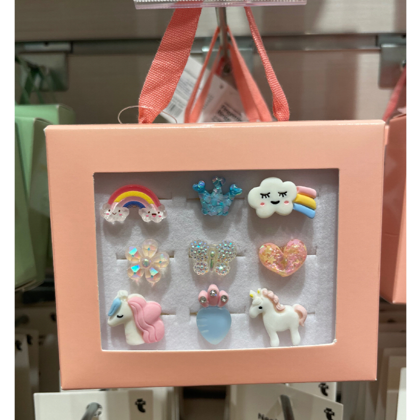 Flying Tiger Copenhagen – Finger Ring Set 9 pcs Unicorn