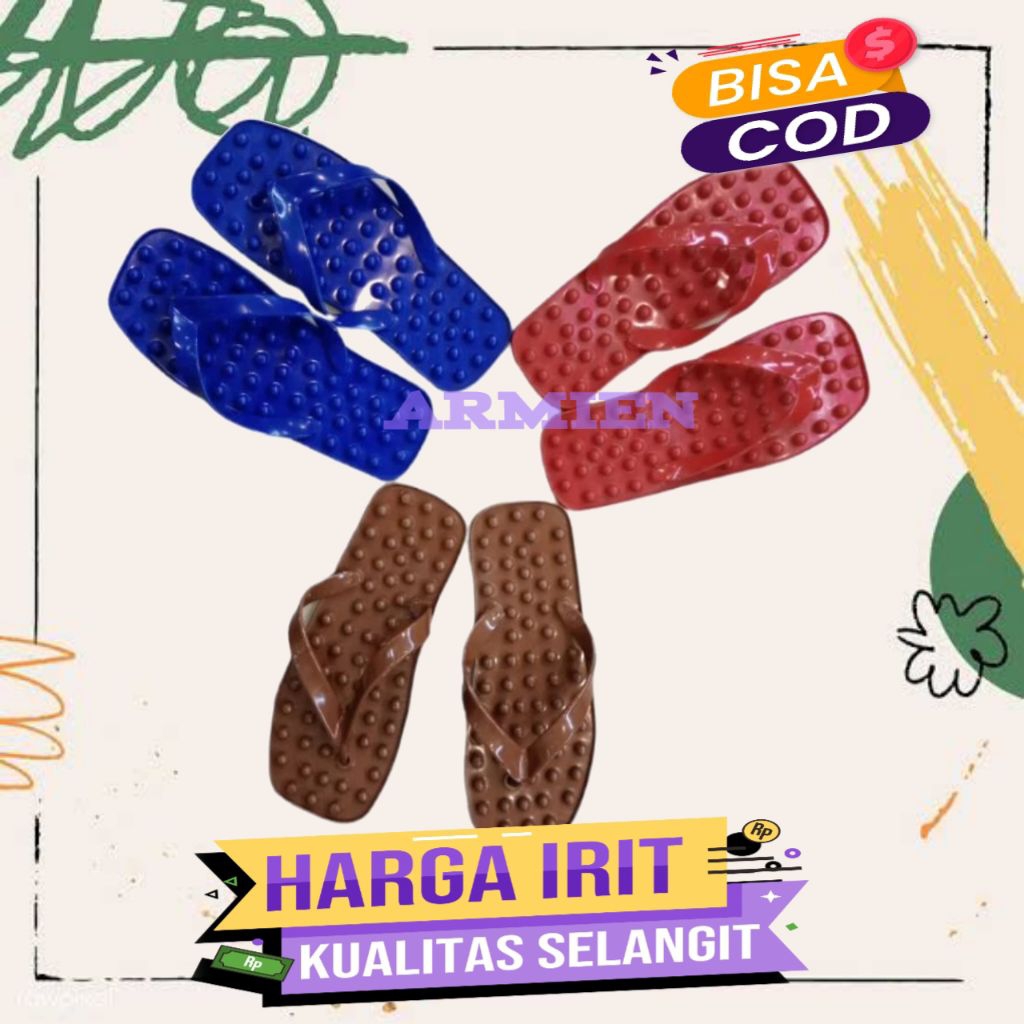 Sandal Refleksi Akupuntur Nikita – Model Kotak Duri Besar Plastik