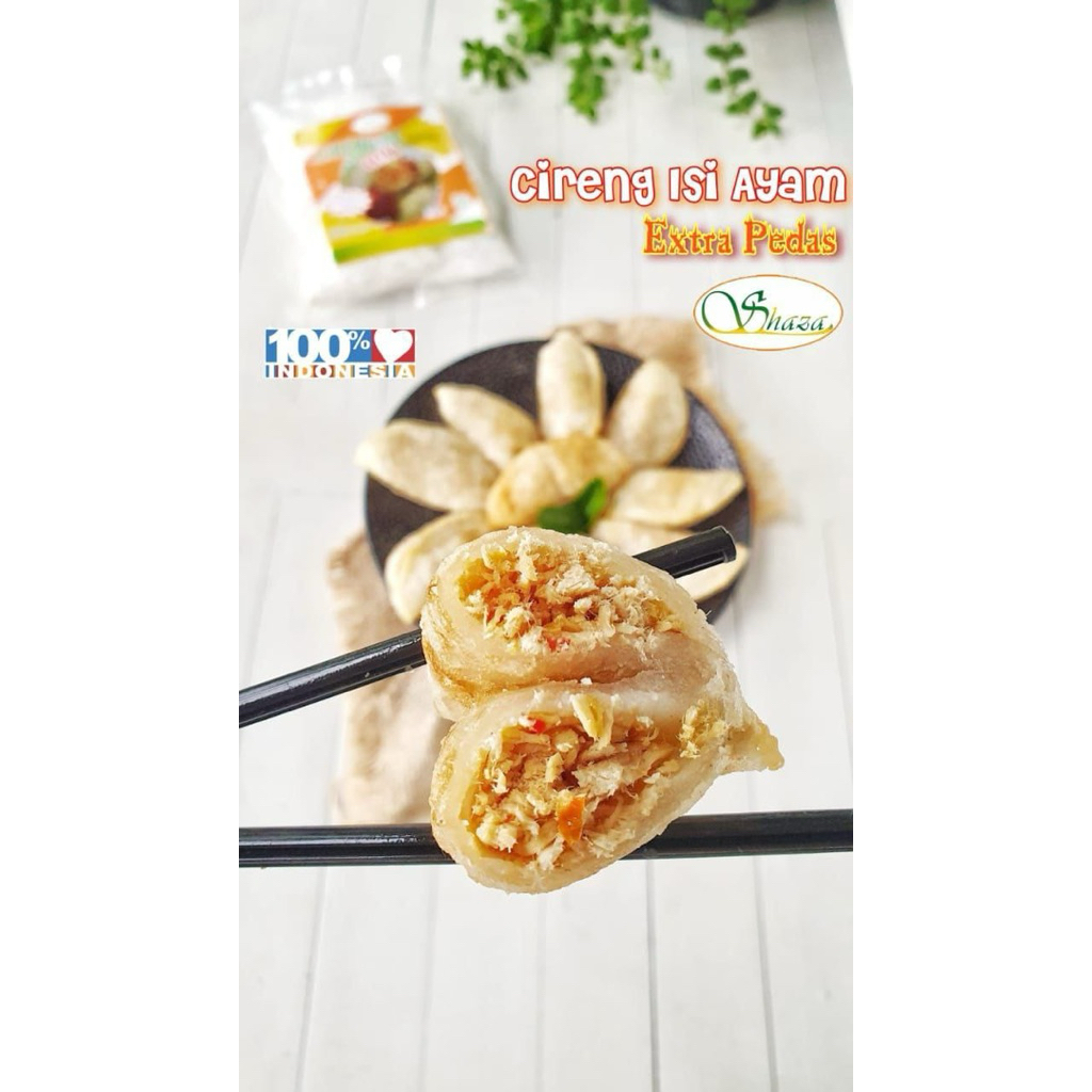 CIRENG ISI AYAM By Shaza,Cireng Isi ayam Original/Cireng Isi Extra Pedas.Isi 10pcs Perpack